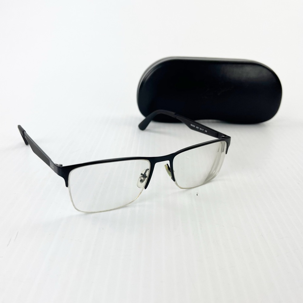 Ray-Ban RB 6335 2503 Matte Black Rectangle Eyeglasses with Case AS IS